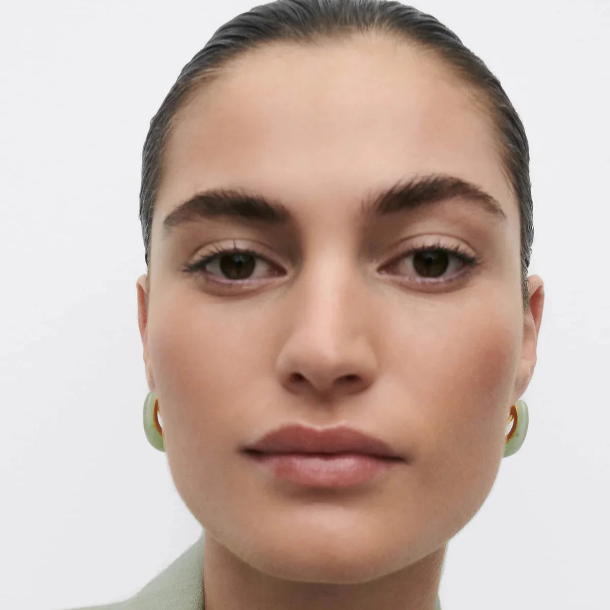 Green Aventurine Brisa Hoops