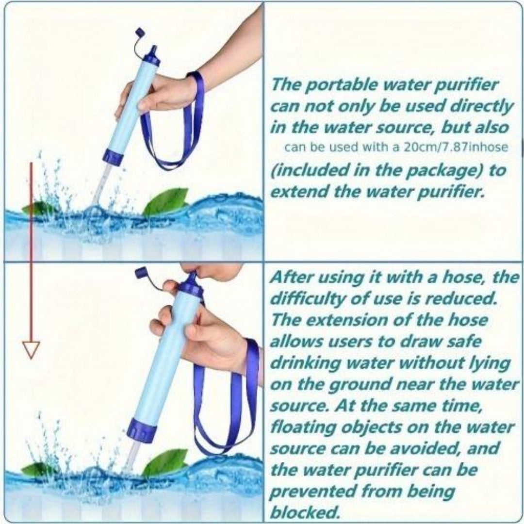 Personal Water Filter Straw – Lightweight Portable Filtration for Hiking, Camping, RV Travel & Emergency Prep