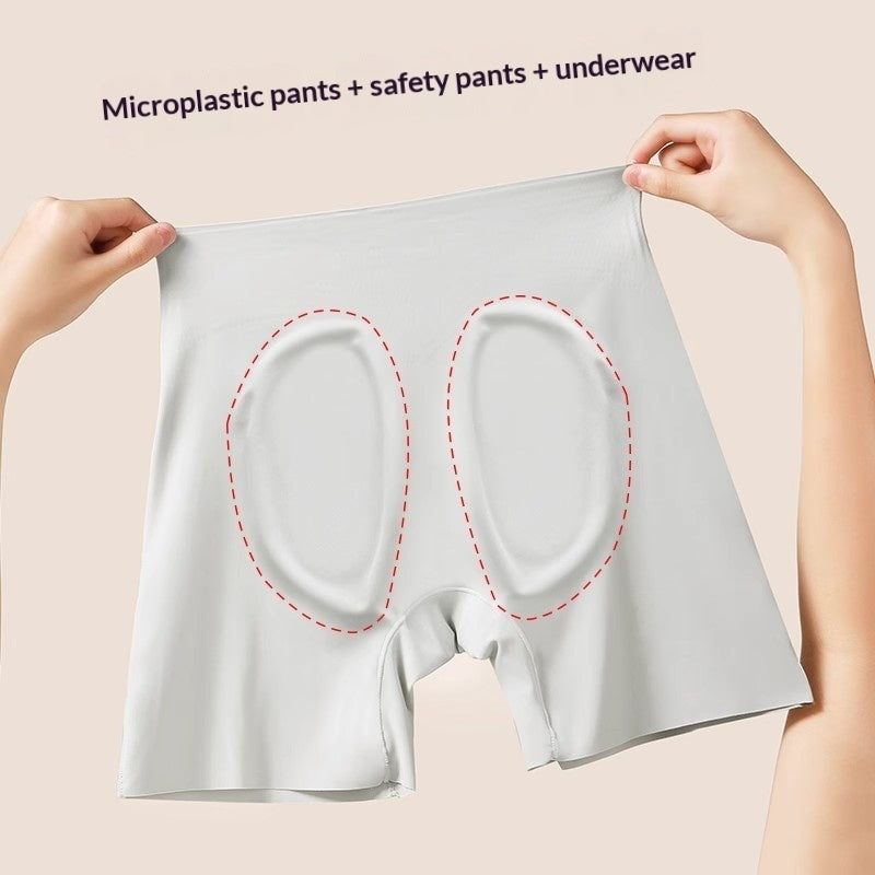 Women's High-Waist Seamless Ice Silk Safety Shorts – 4 Colors