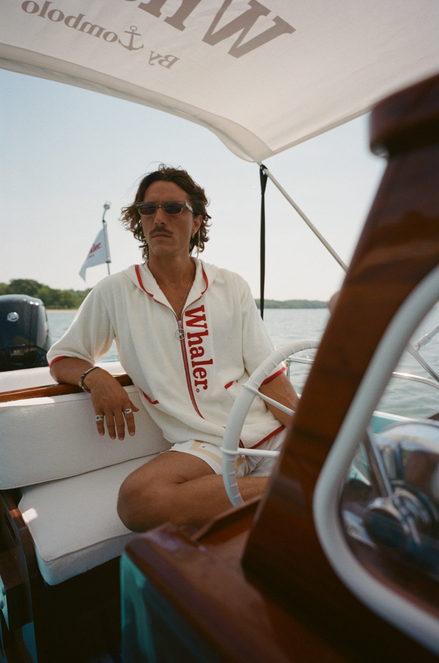 'Boston Whaler' Beach Towel Top