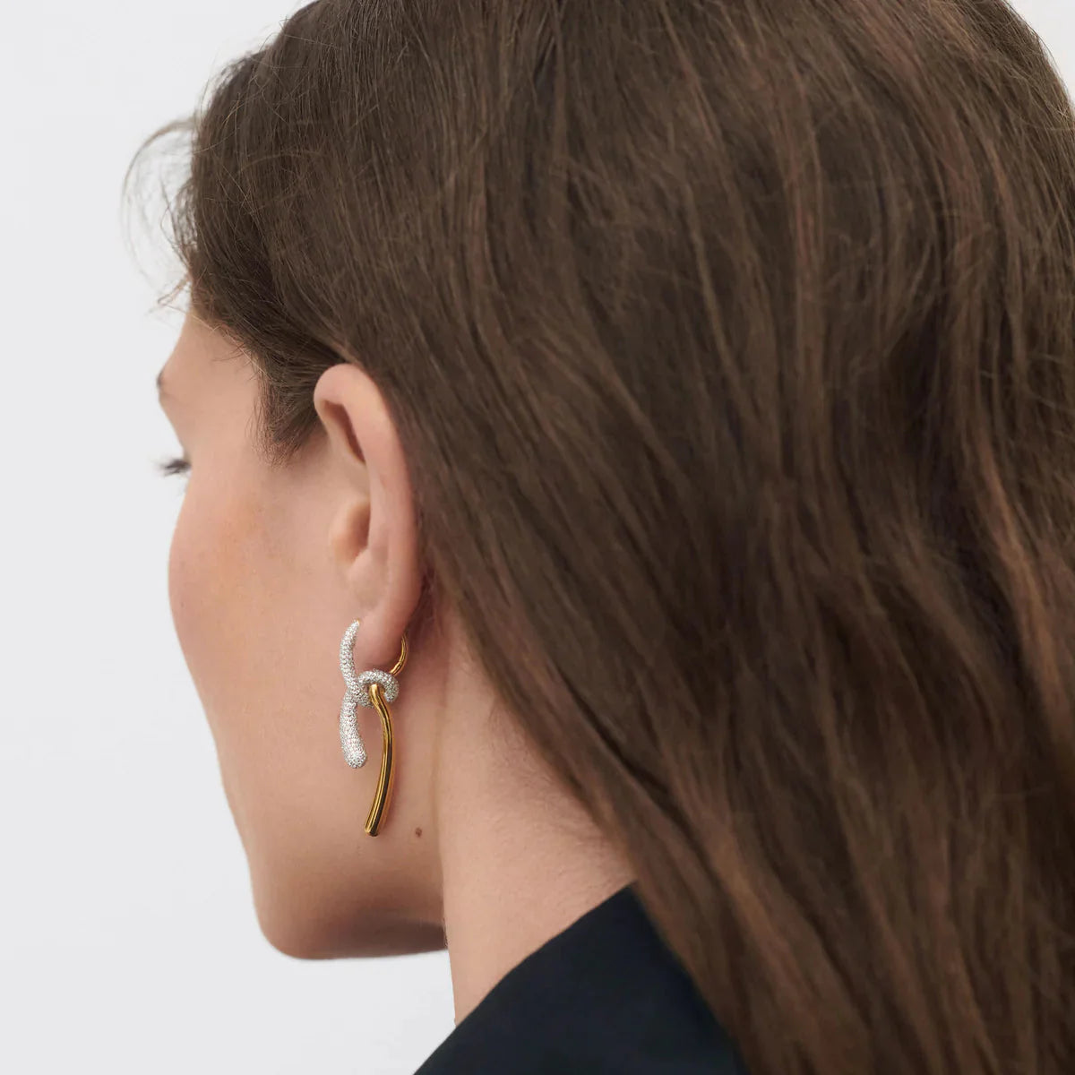 Pavé Twist Hoops