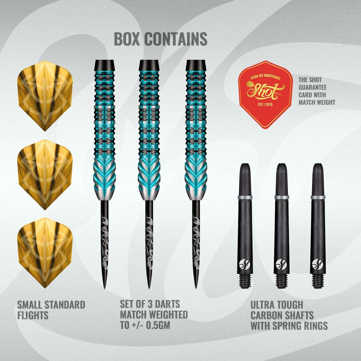 SHOT - 25g - Alchemy Volta - 90% Tungsten - Steel Tip Darts