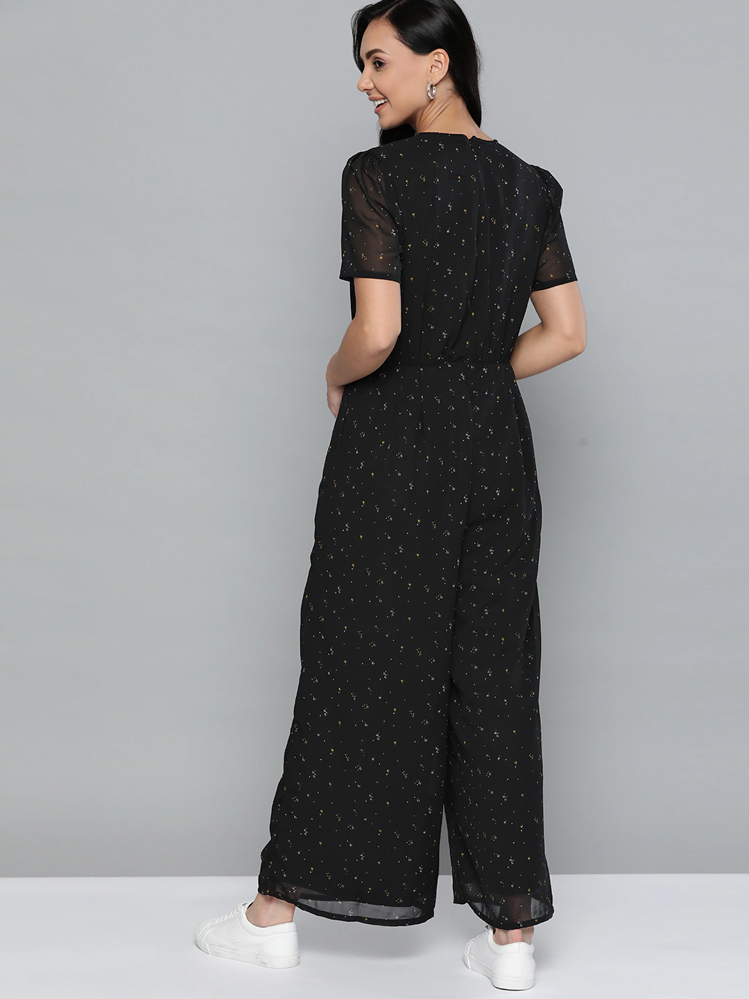 Black & White Printed Jumpsuit
