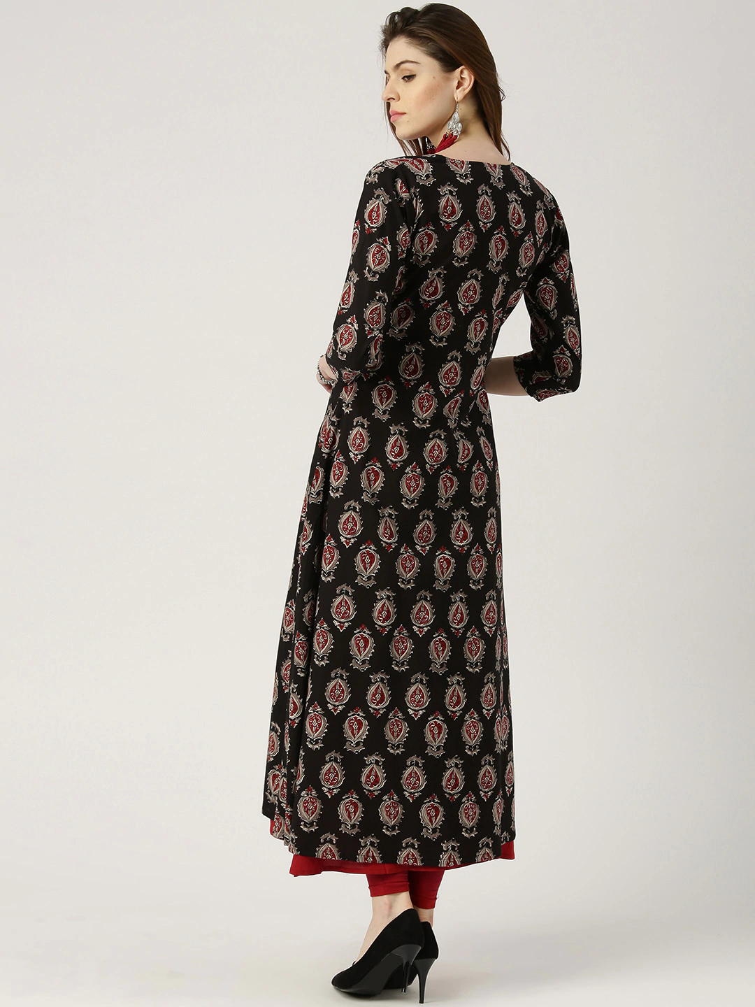 A-Line Kurta with Ethnic Jacket
