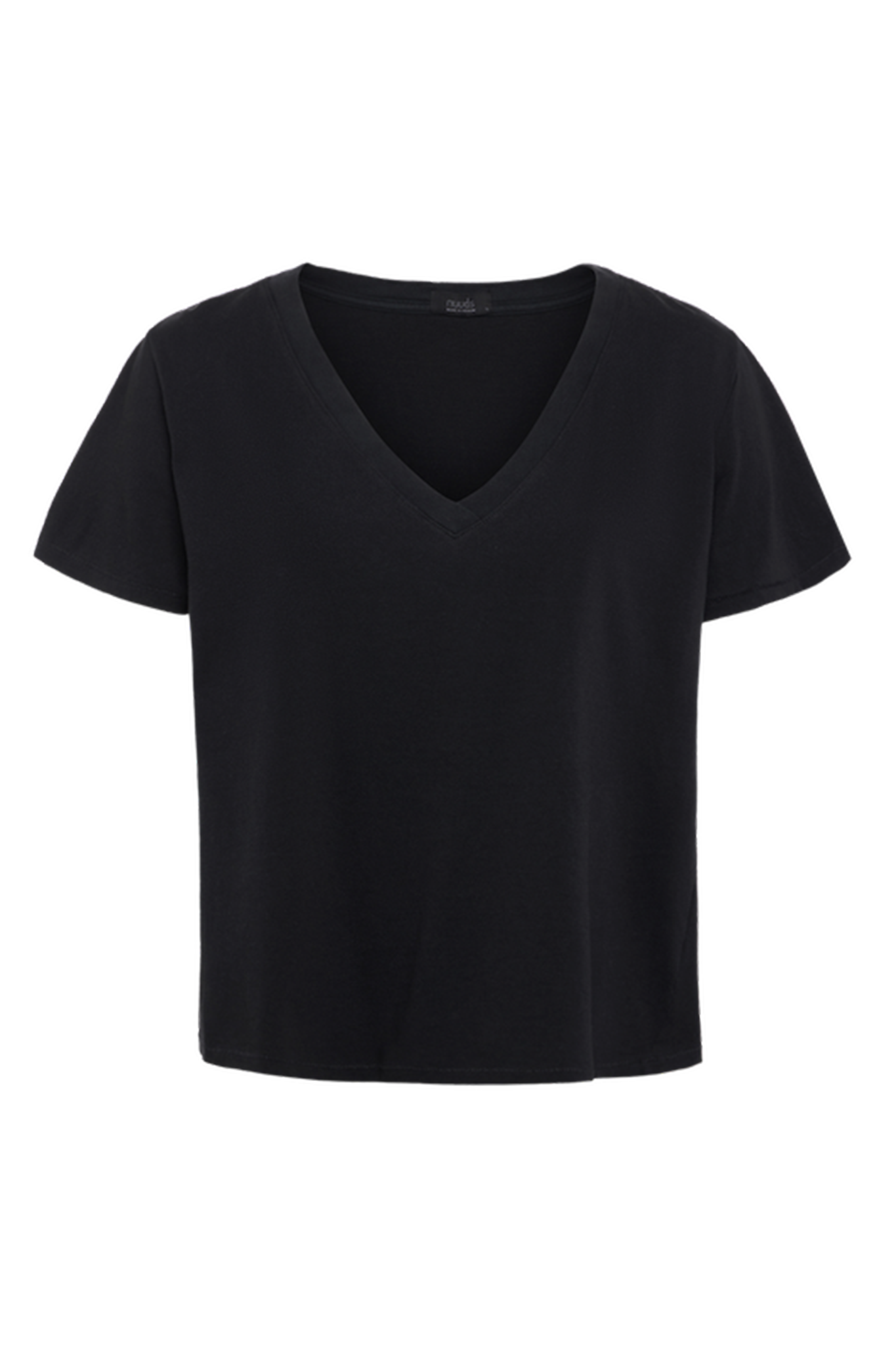 Vintage Cotton V-Neck Everyday T-Shirt | Black