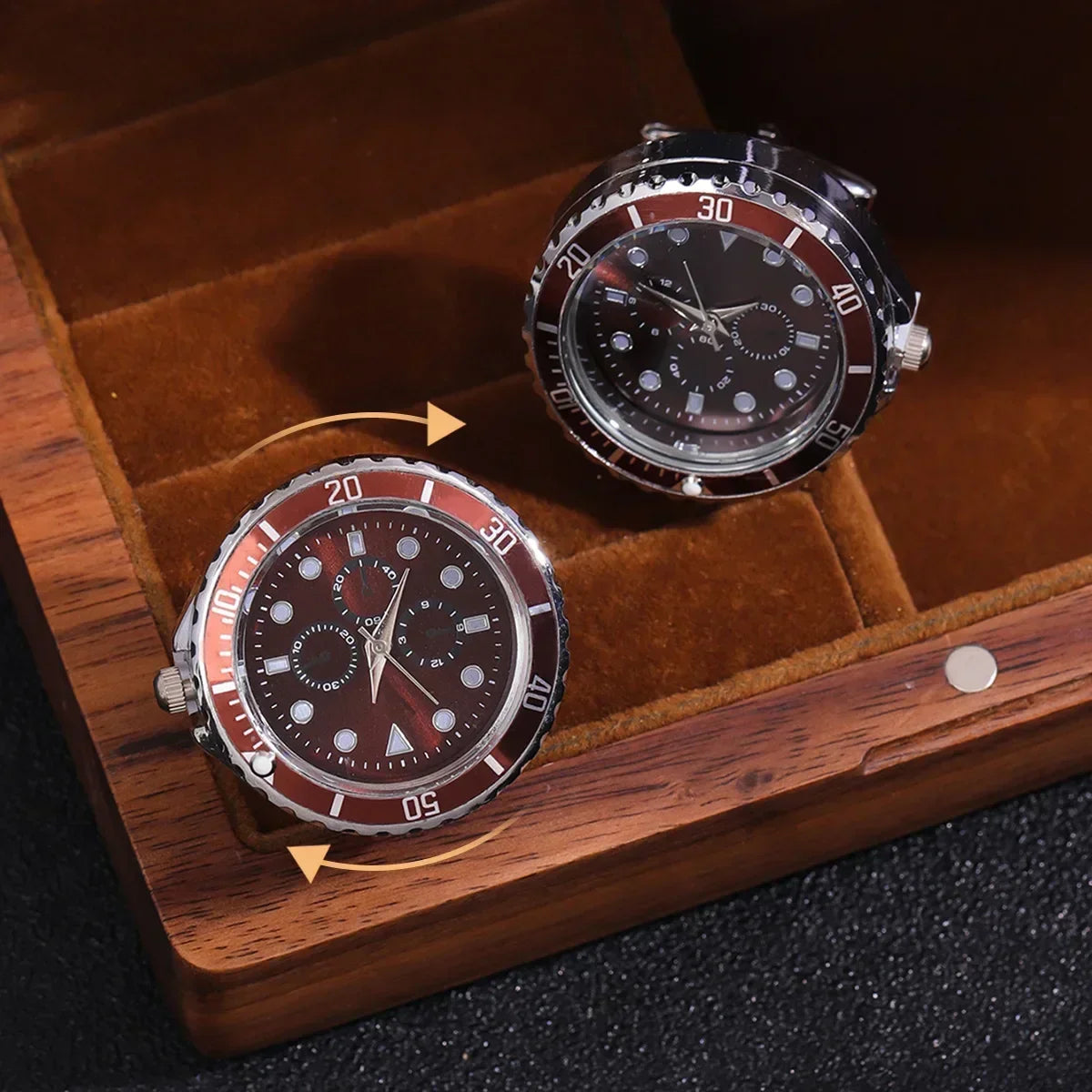 Clock Cufflinks Light Luxury Personalized Art Men's Women's French Suit Shirts Rotatable Wedding Anniversary Holiday Gifts