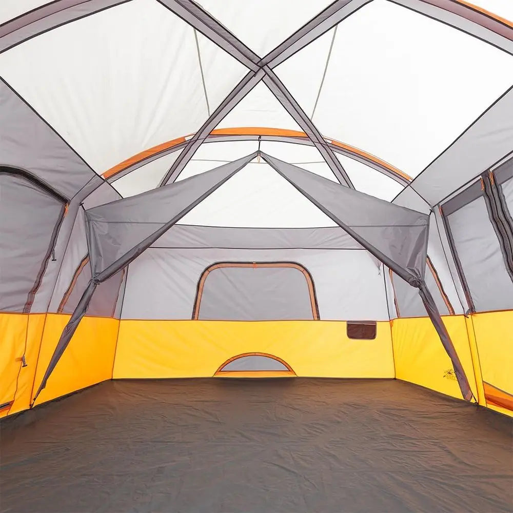 10-12 Person Multi-Room Cabin Tent – Family Camping Tent with Rainfly & Room Divider
