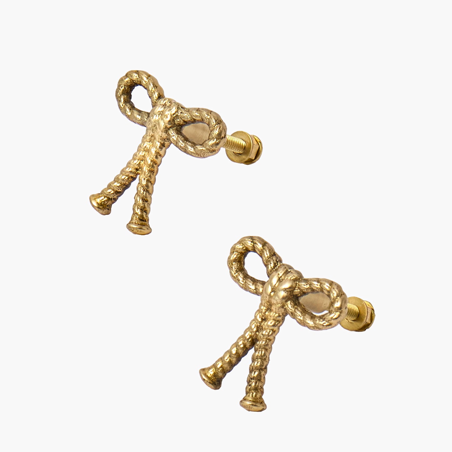 Rope Bow Brass Knobs (Pair)