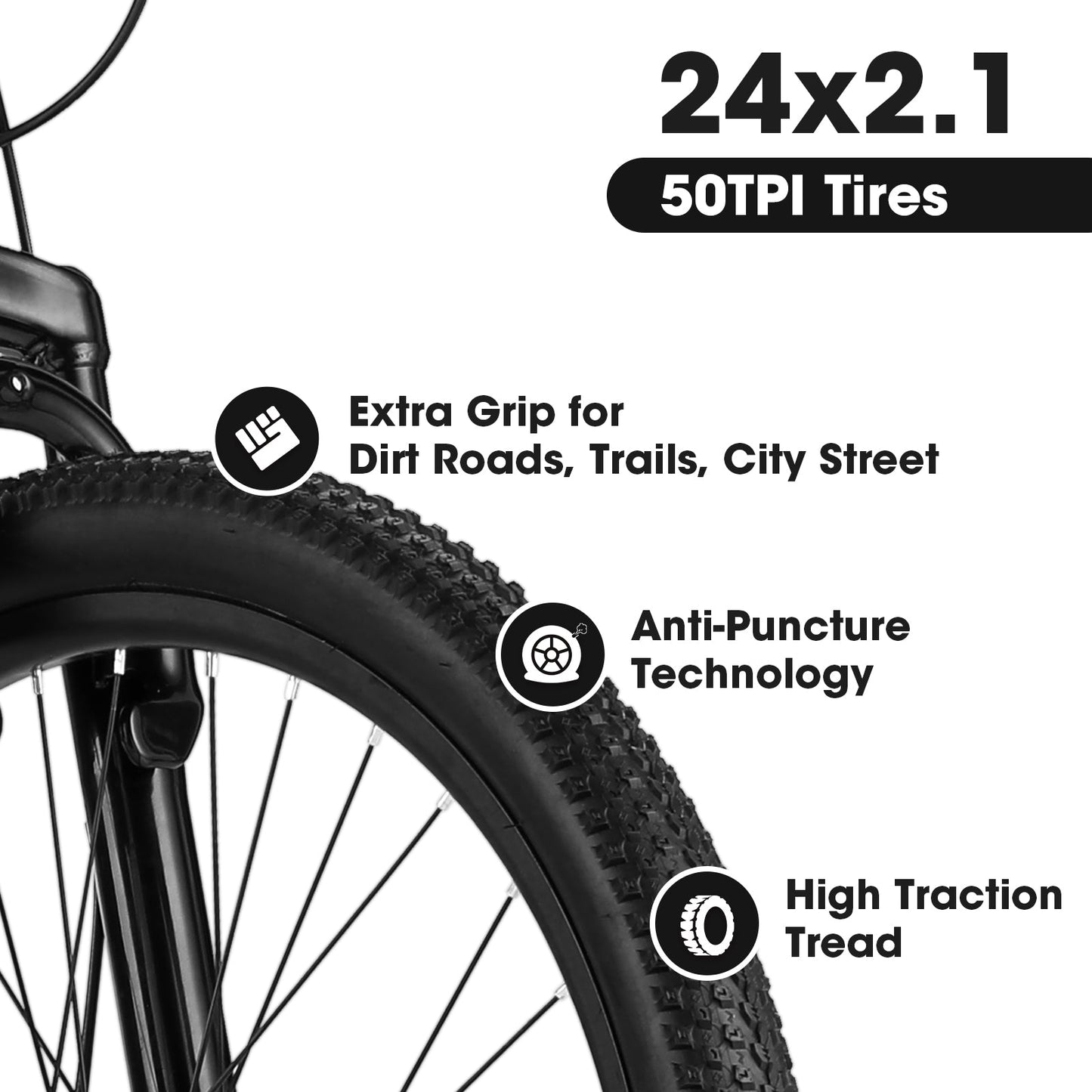 24" Girls & Women's Mountain Bike | Shimano 21-Speed, Dual Disc Brakes & 100mm Suspension
