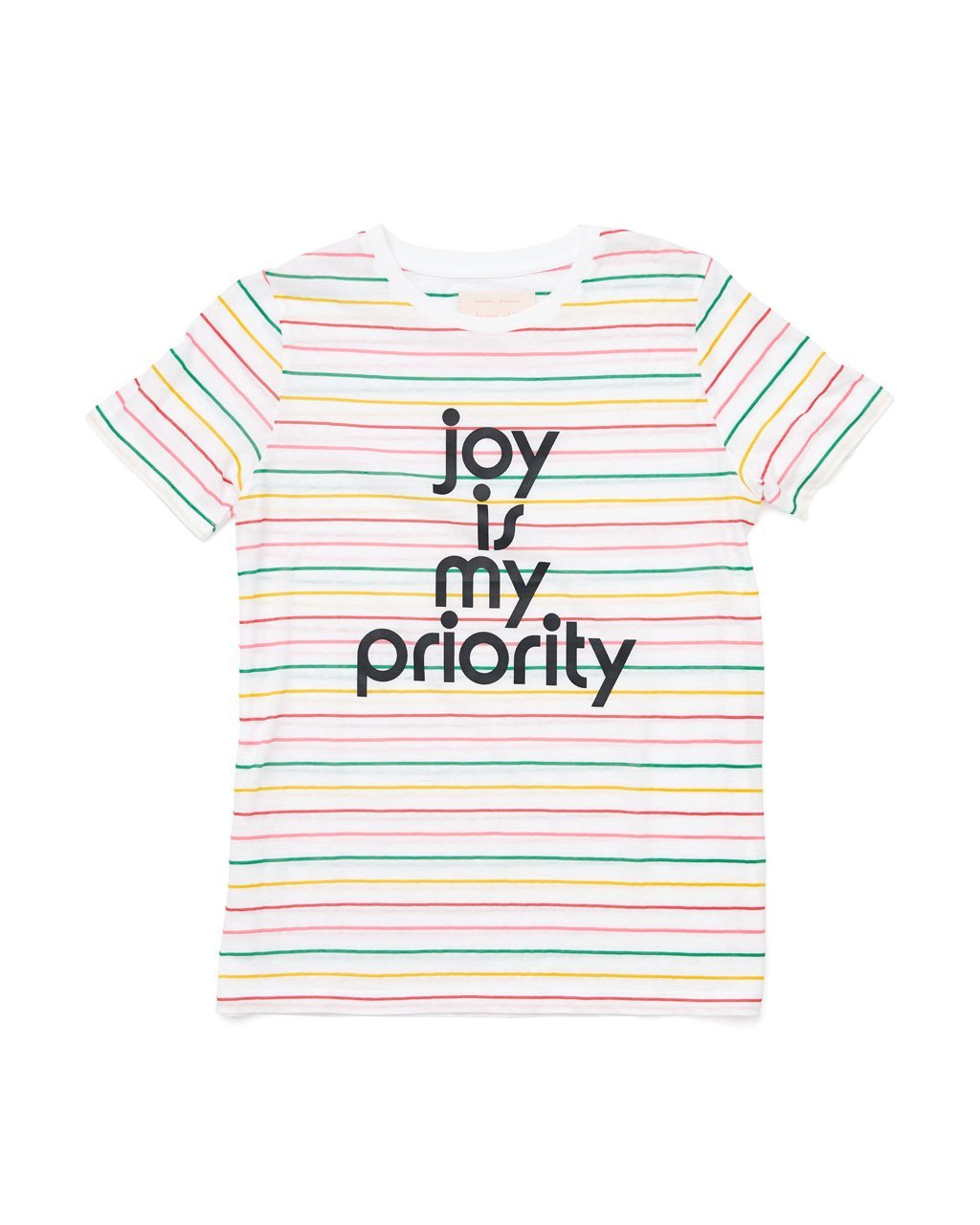Joy Is My Priority Striped Tee