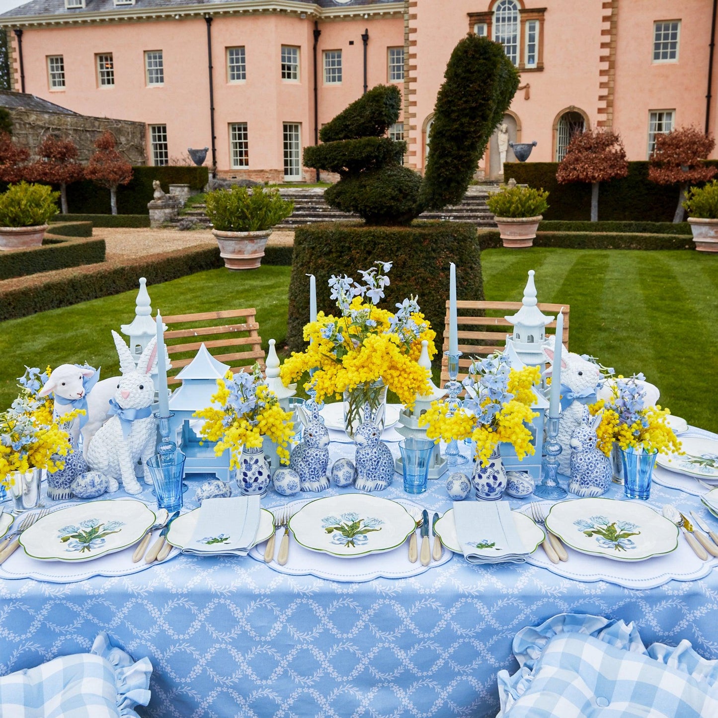 Blue Tulip Dinner Plate