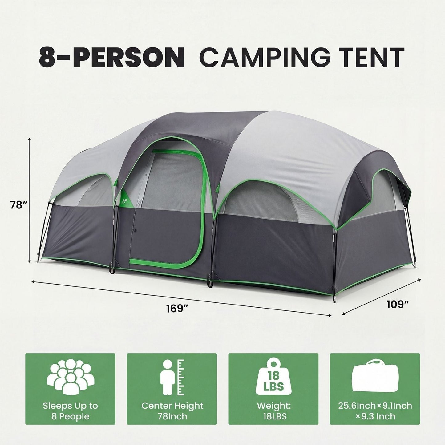 Waterproof Family Dome Camping Tent | 5-Min Setup | Multi-Directional Ventilation