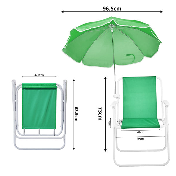 Folding Beach Chair with Detachable Umbrella – Lightweight, 265 lb. Capacity