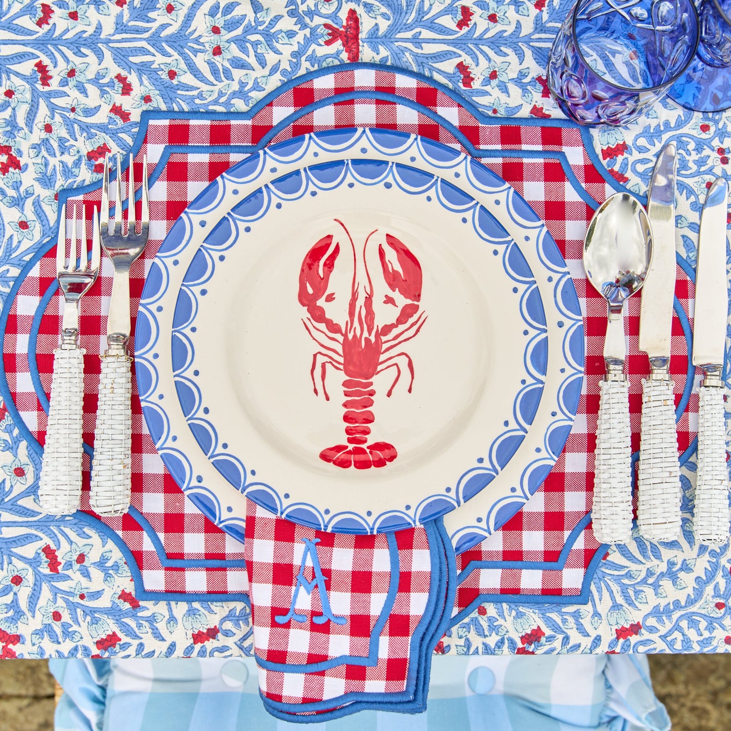 Red Gingham Felix Napkins (Set of 4)