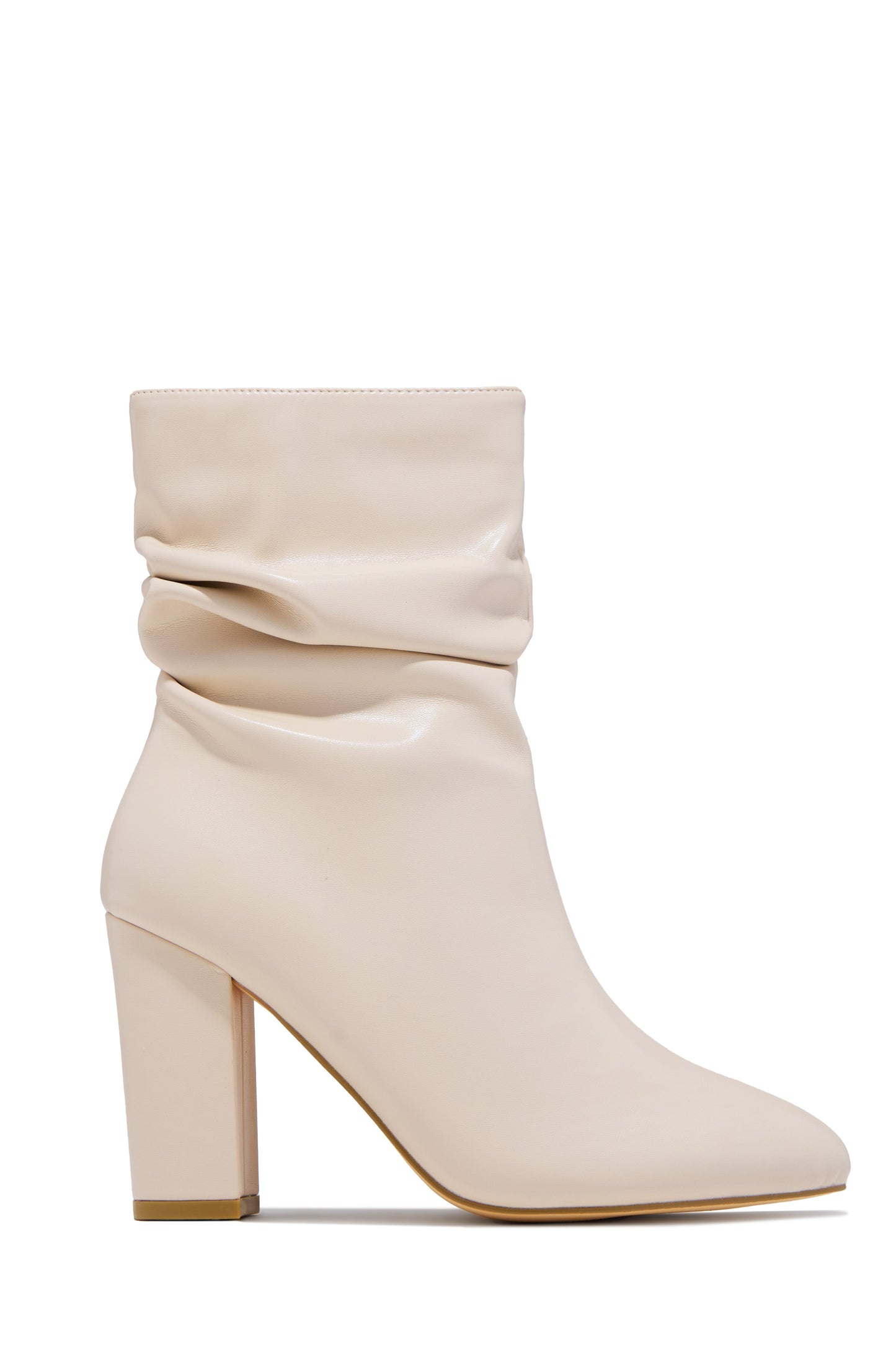 Sharon Block Heel Ankle Boot - Ivory