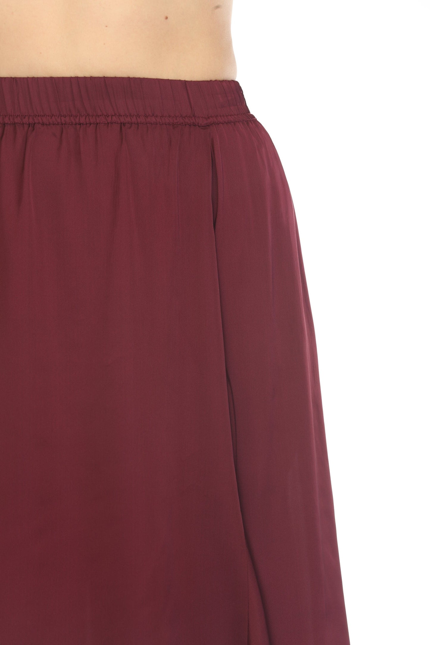Johnny Was Calme Red Silky Handkerchief Midi Skirt O71005