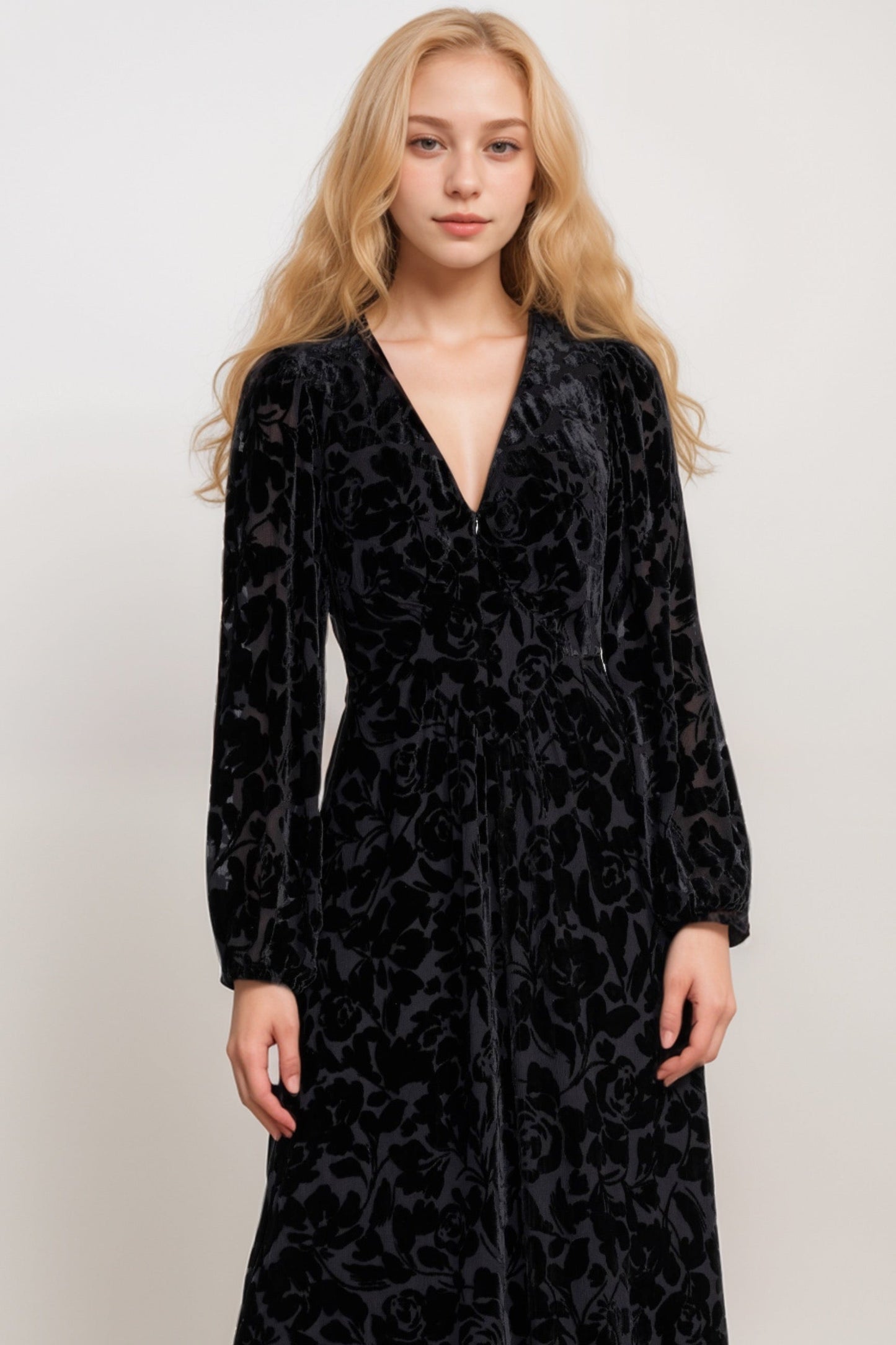 Johnny Was Jade Black Wynnter Midi Dress L30324-O