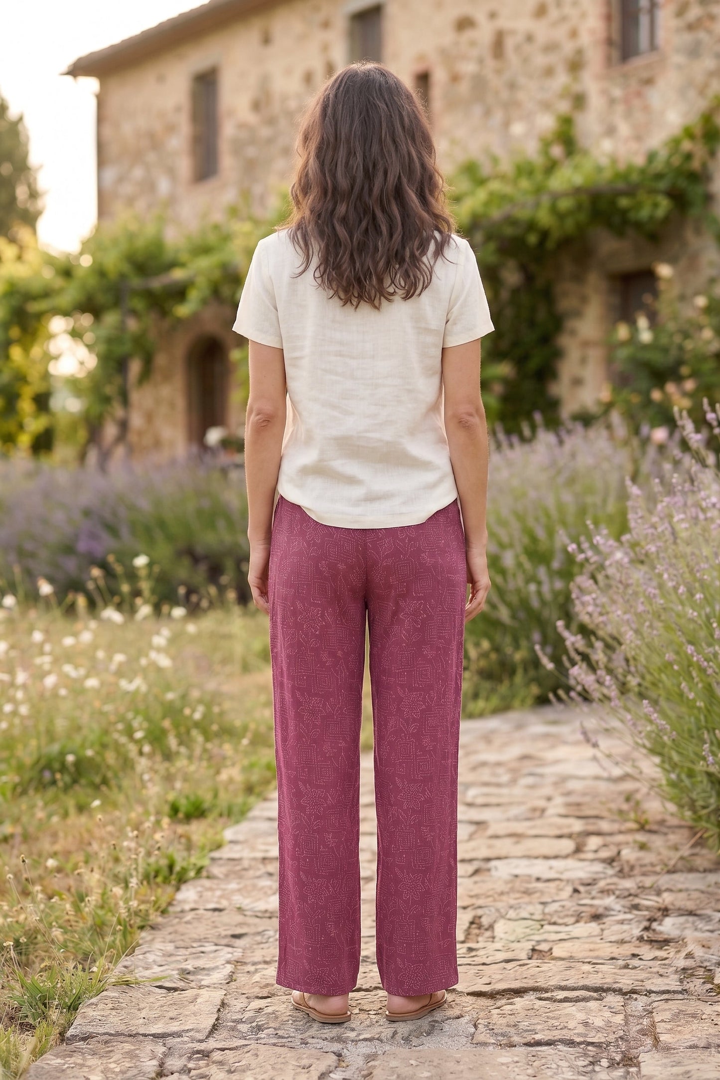 Johnny Was Nena Embroidered Palazzo Pants C66325-8