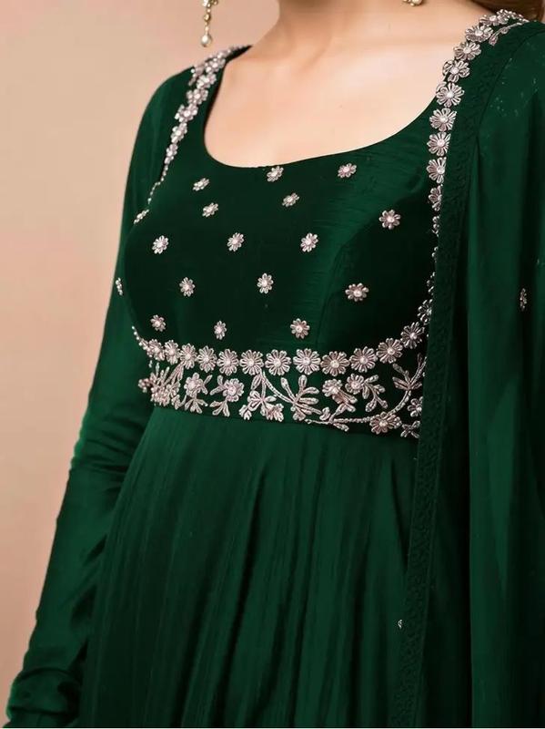Anarkali Gown & Dupatta (2 pieces only)