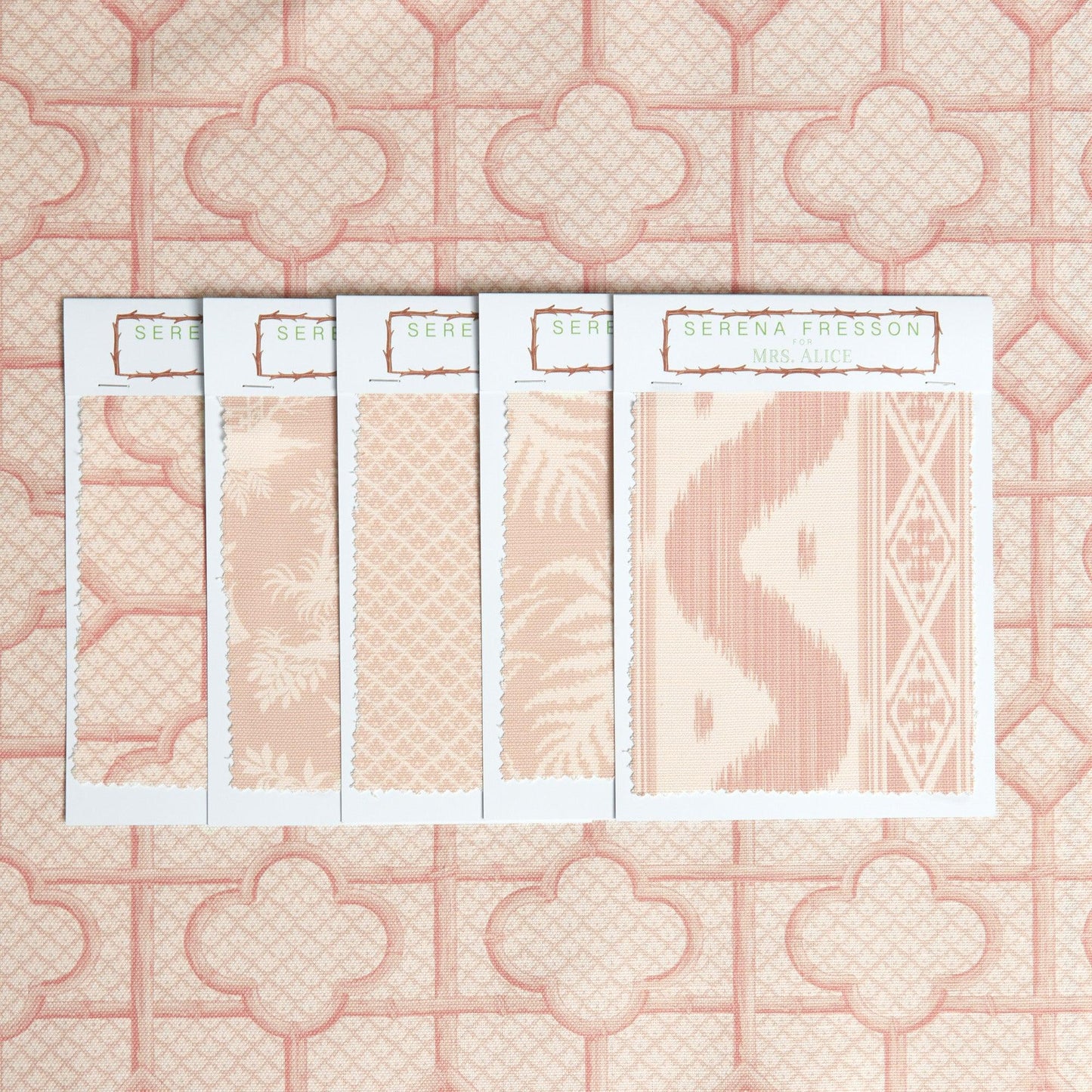 Pink Bamboo Trellis Fabric