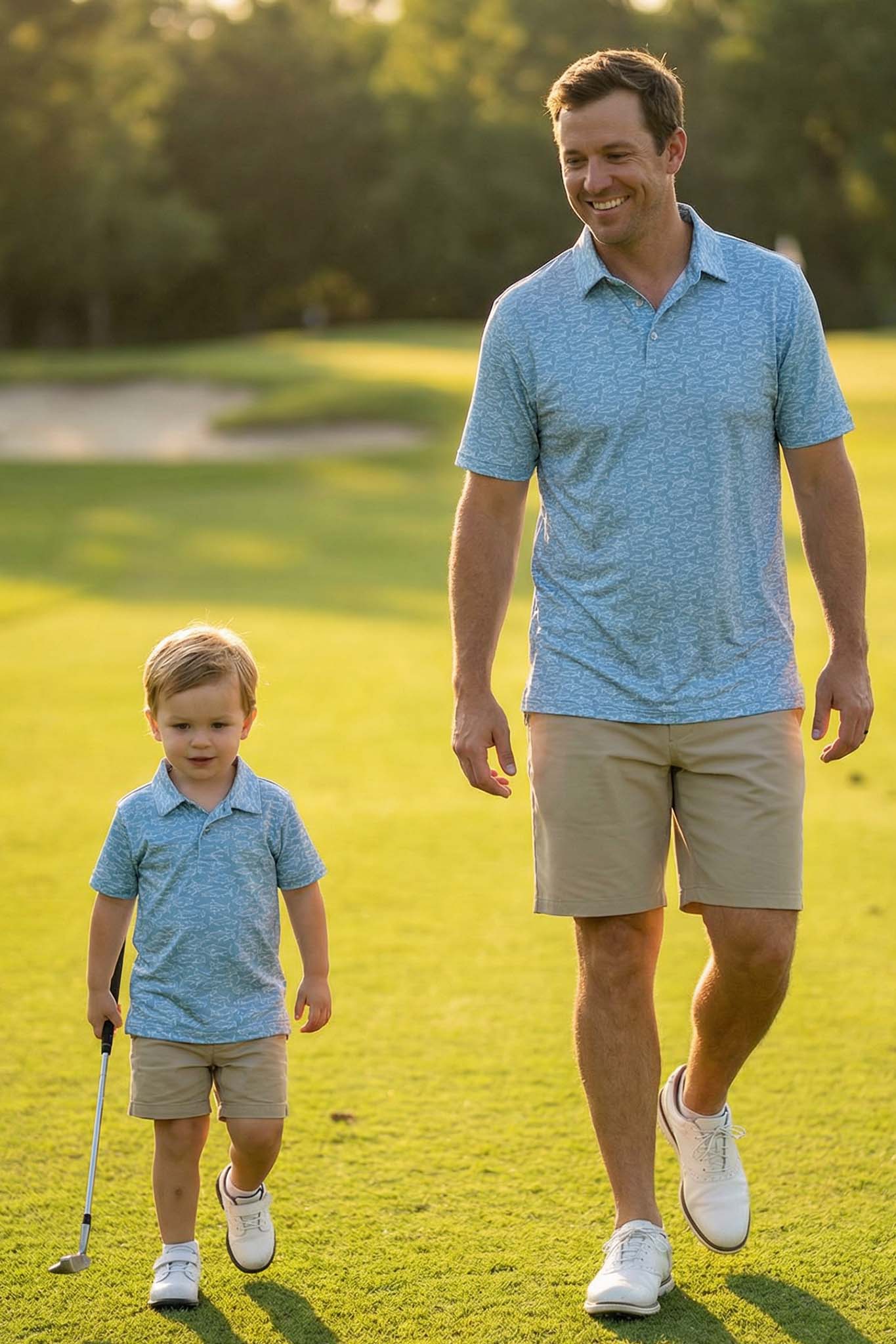 Daddy & Me Matching Short Sleeve Polos | Reel Legends