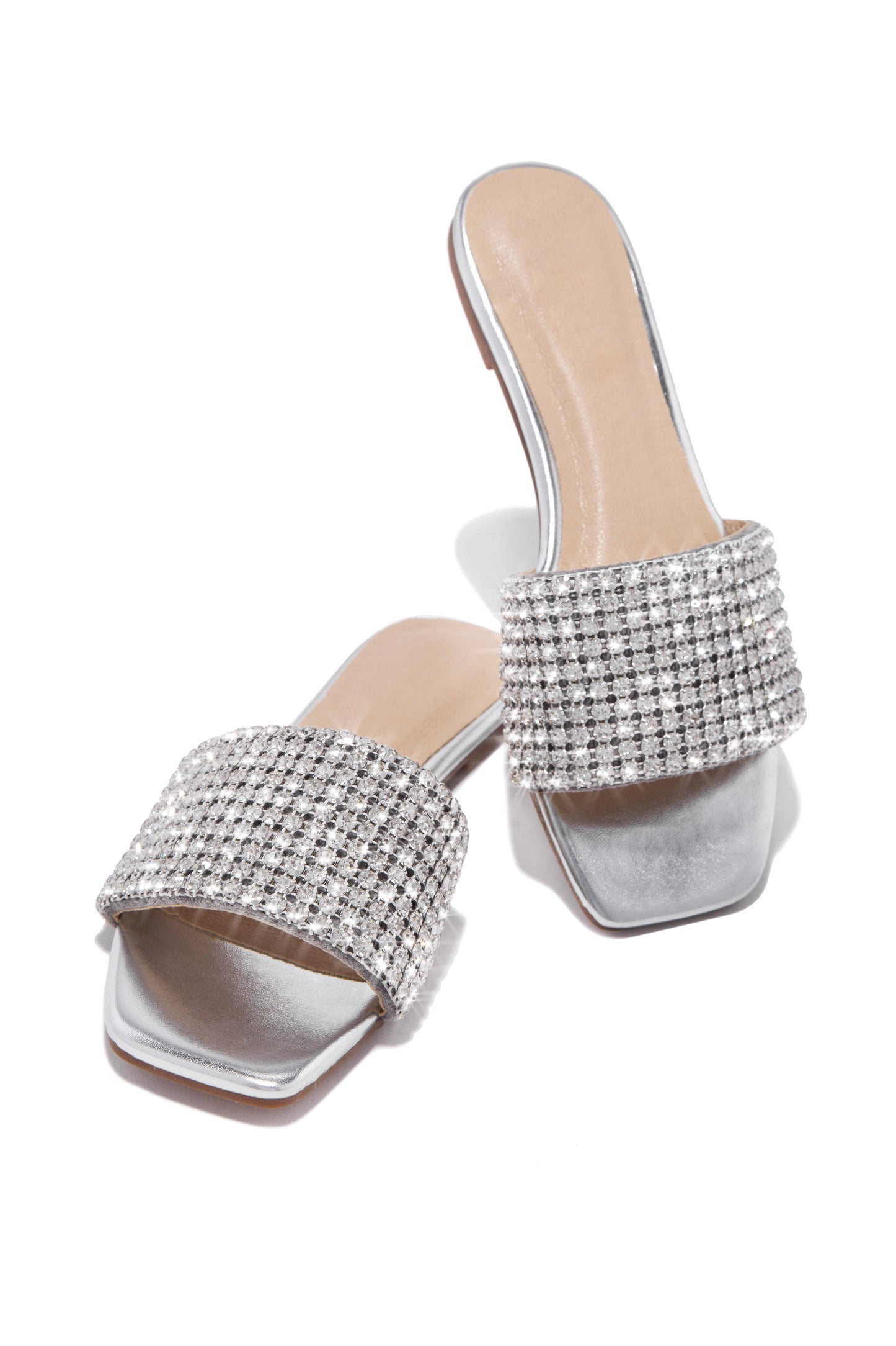 Marline Embellished Slide Sandals - Black
