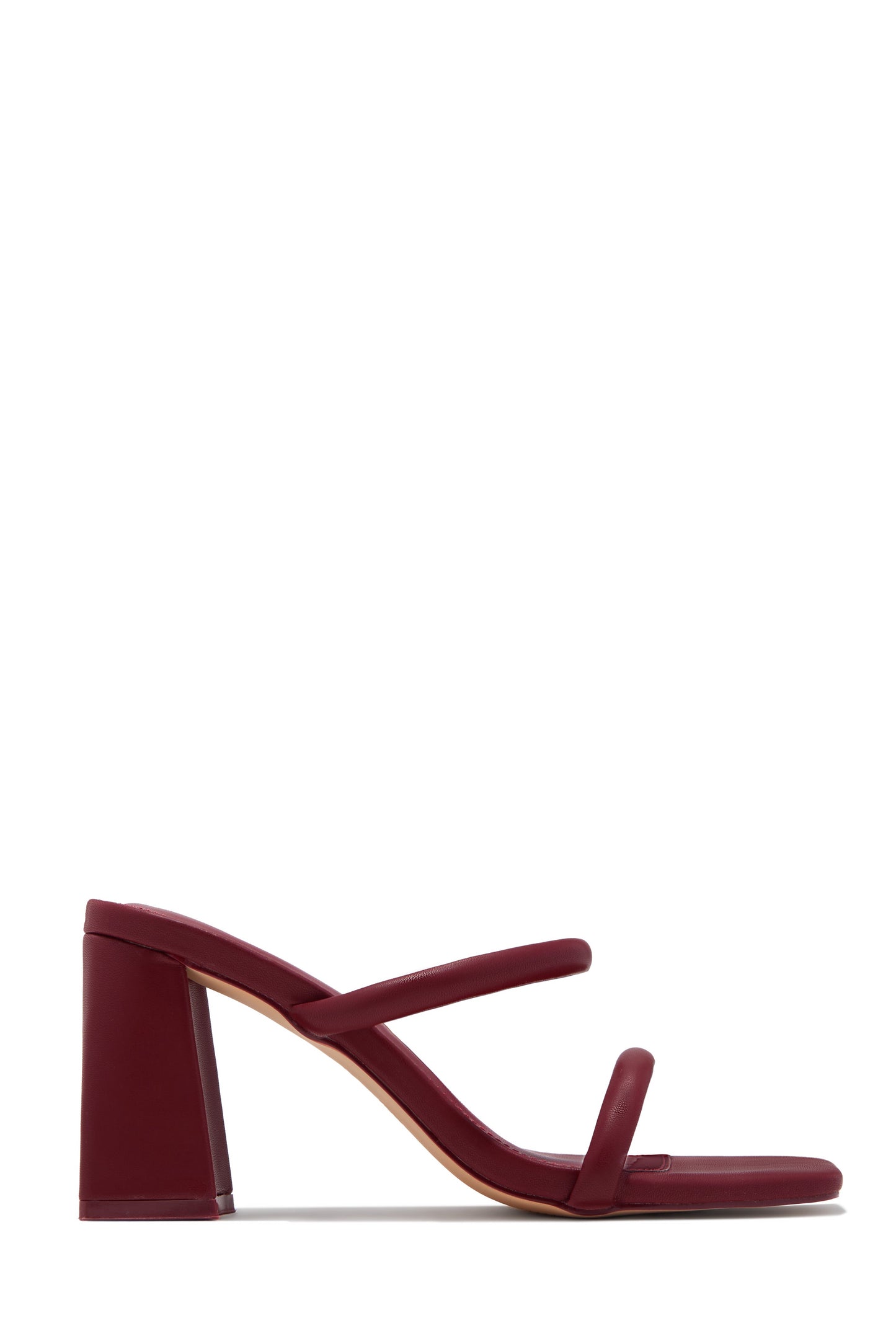 Yesenia Block Mid Heel Mules - Wine
