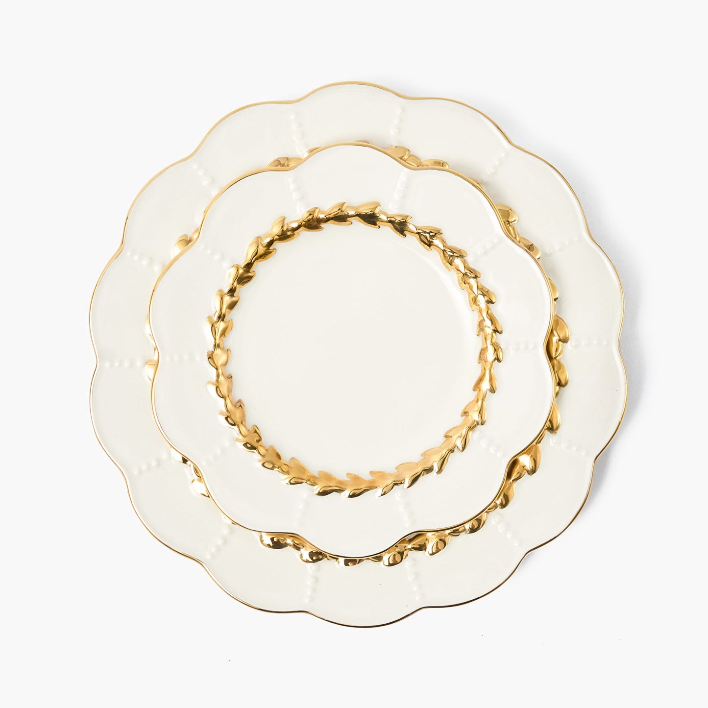 Gold Laurel Dinner Plate