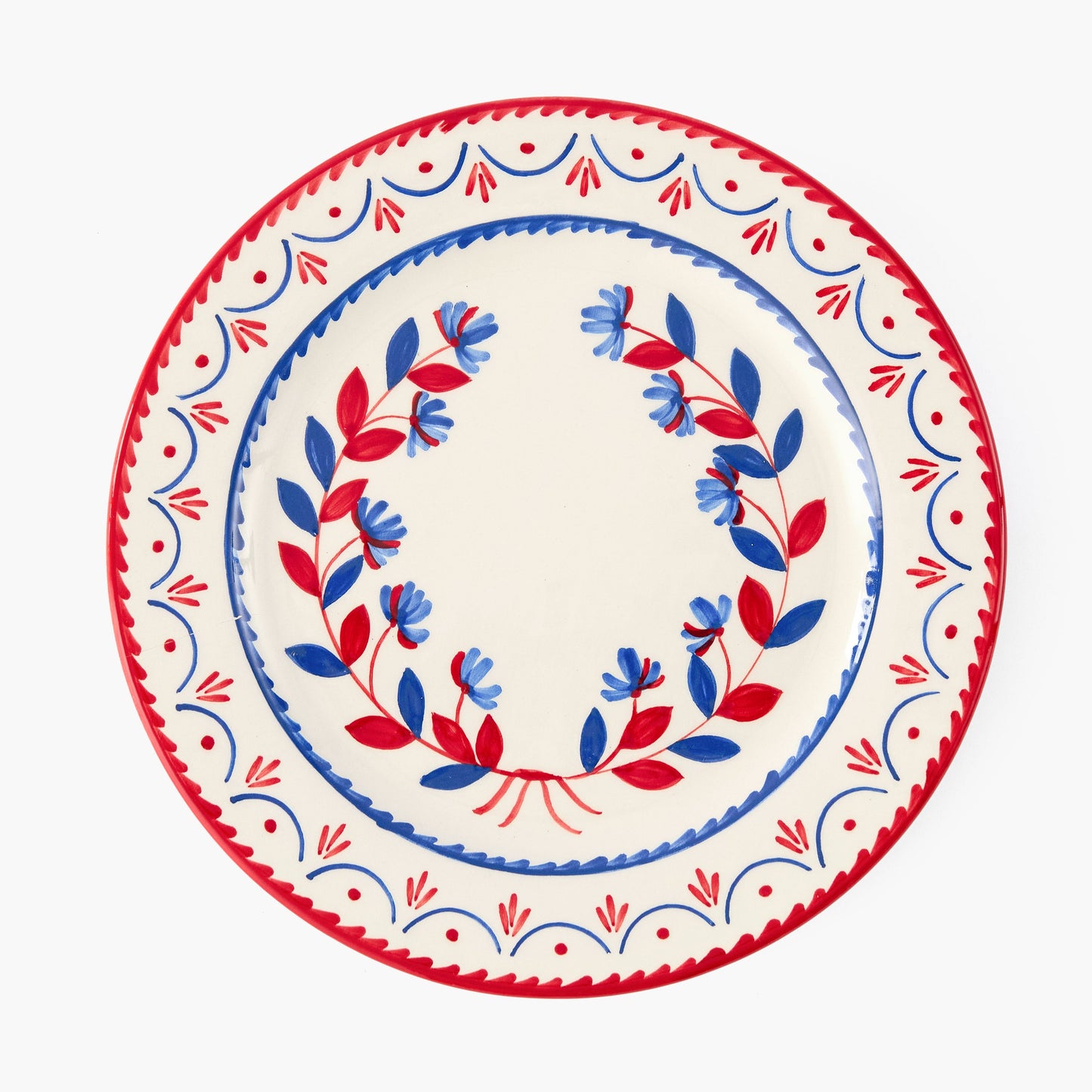 Blue & Red Josephine Dinner Plate (Set of 4)