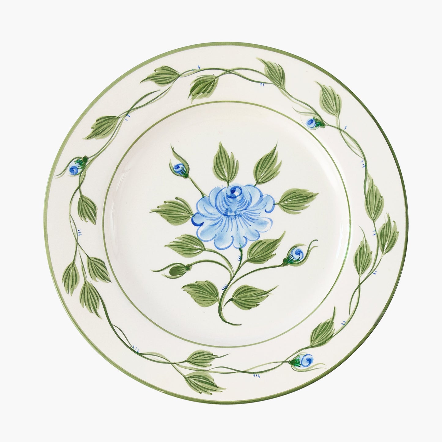 Blue Rose Bud Dinner Plate