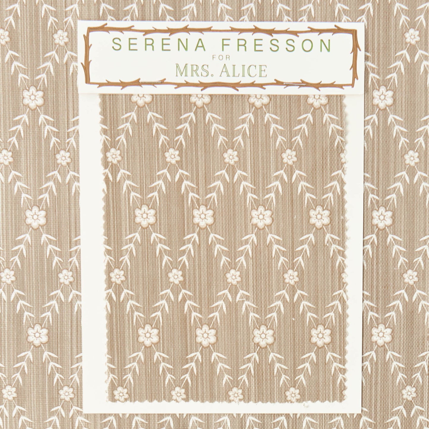 Putty Theodora Trellis Fabric