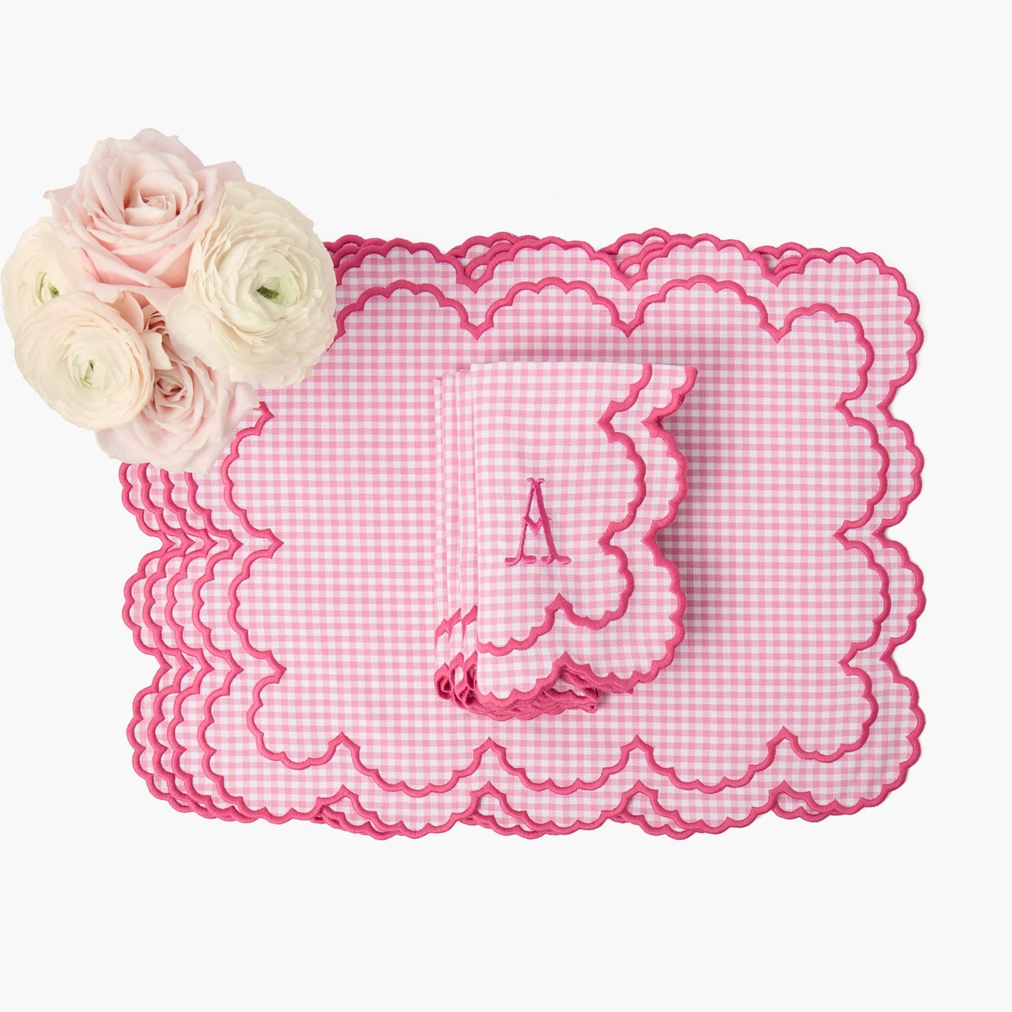 Pink Charlotte Gingham Placemats (Set of 4)