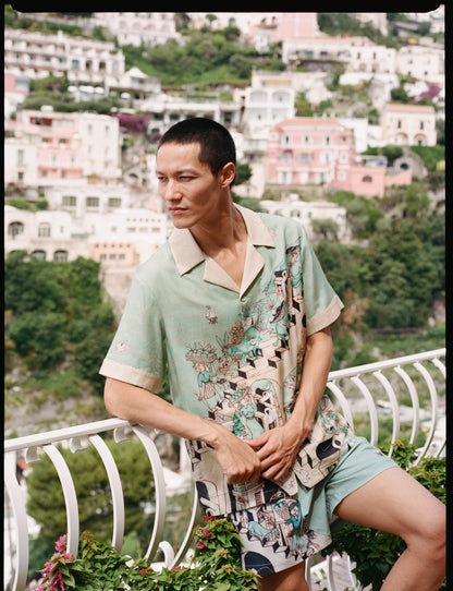 ‘Le Sirenuse’ by Lucio Liguori (Silk & Cotton Twill)