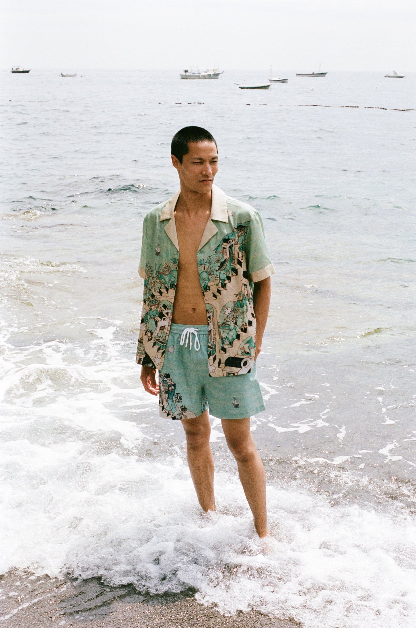 ‘Le Sirenuse’ Swim Trunks by Lucio Liguori