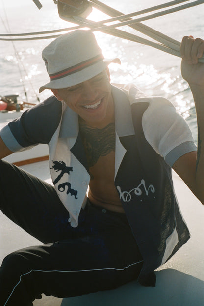 'Hello, My Name is Tombolo' Cabana (Linen)