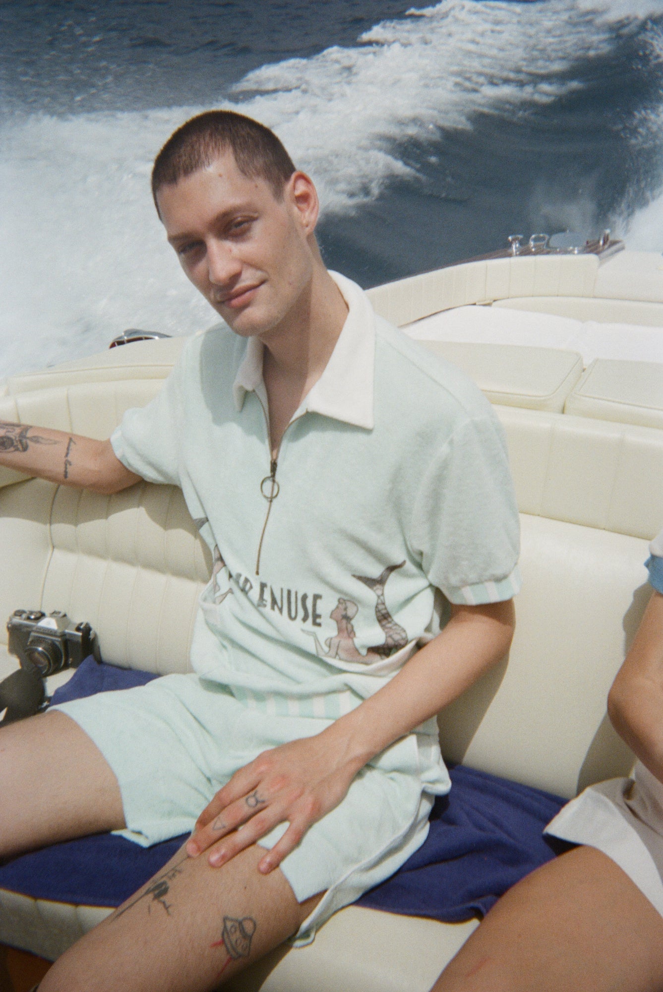 'Le Sirenuse' Cabana Shorts (Mint)