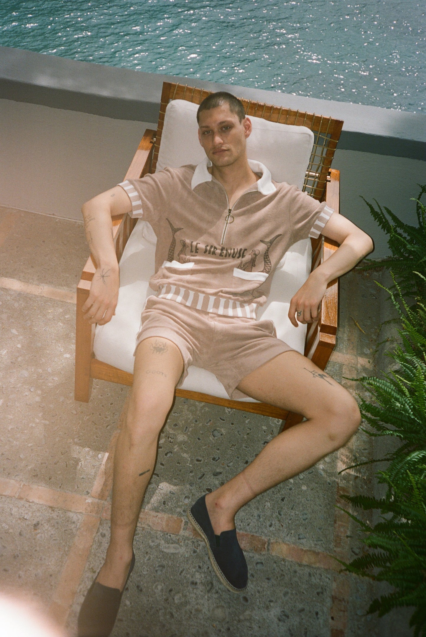 'Le Sirenuse' Cabana Shorts (Clay)