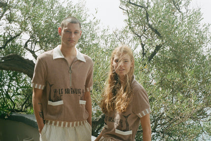 'Le Sirenuse' Half-Zip Cabana (Clay)