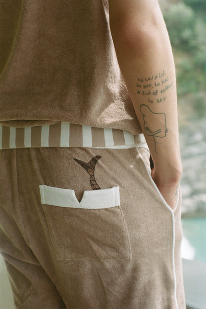 'Le Sirenuse' Cabana Shorts (Clay)