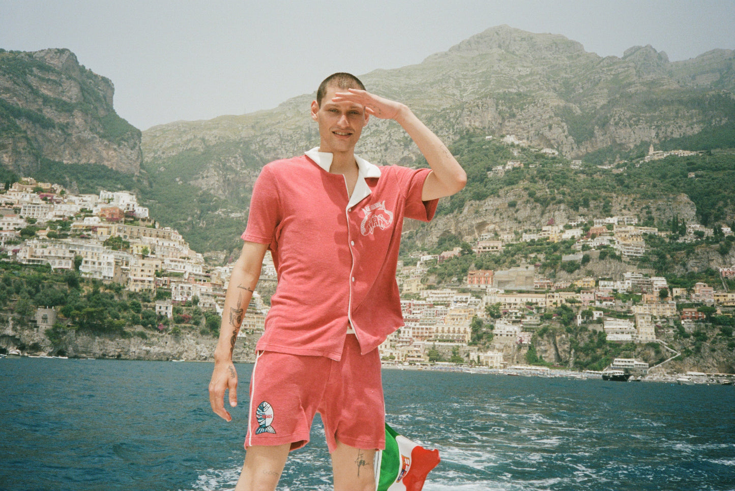 'Le Sirenuse' Pop-On Shorts (Pompeian Red)