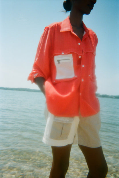 'Boston Whaler' Double-Pleated Shorts