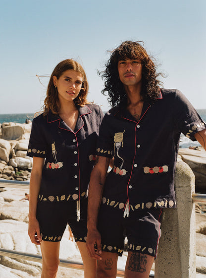 'Vongole!' Cabana (Navy)