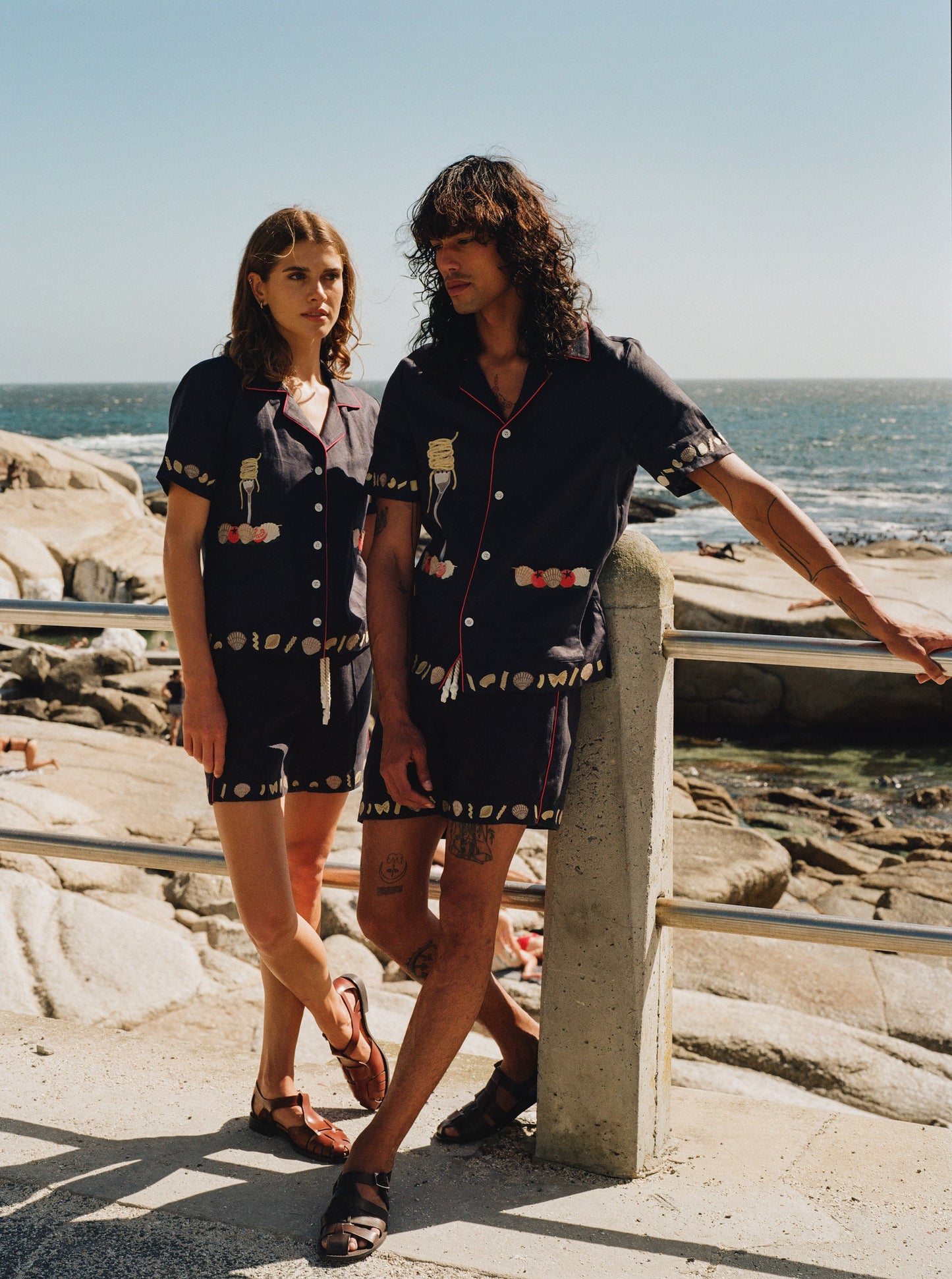 'Vongole!' Cabana Shorts (Navy)