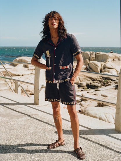 'Vongole!' Cabana (Navy)