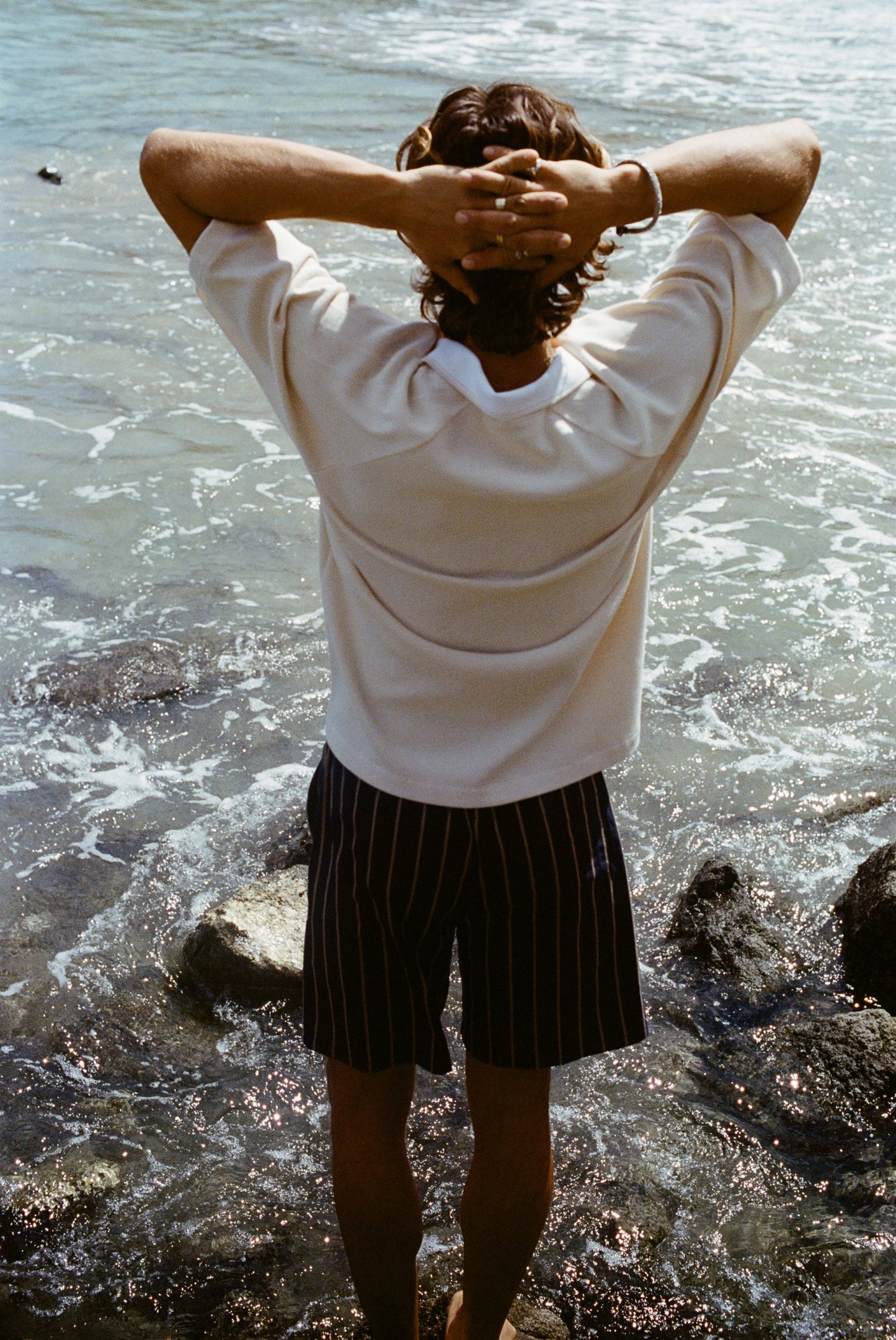 Raglan Mesh Polo (Beige)