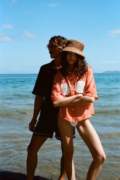 'Sand Dollar Stimulus' ~ Relaxed Crop Cut (Orange)