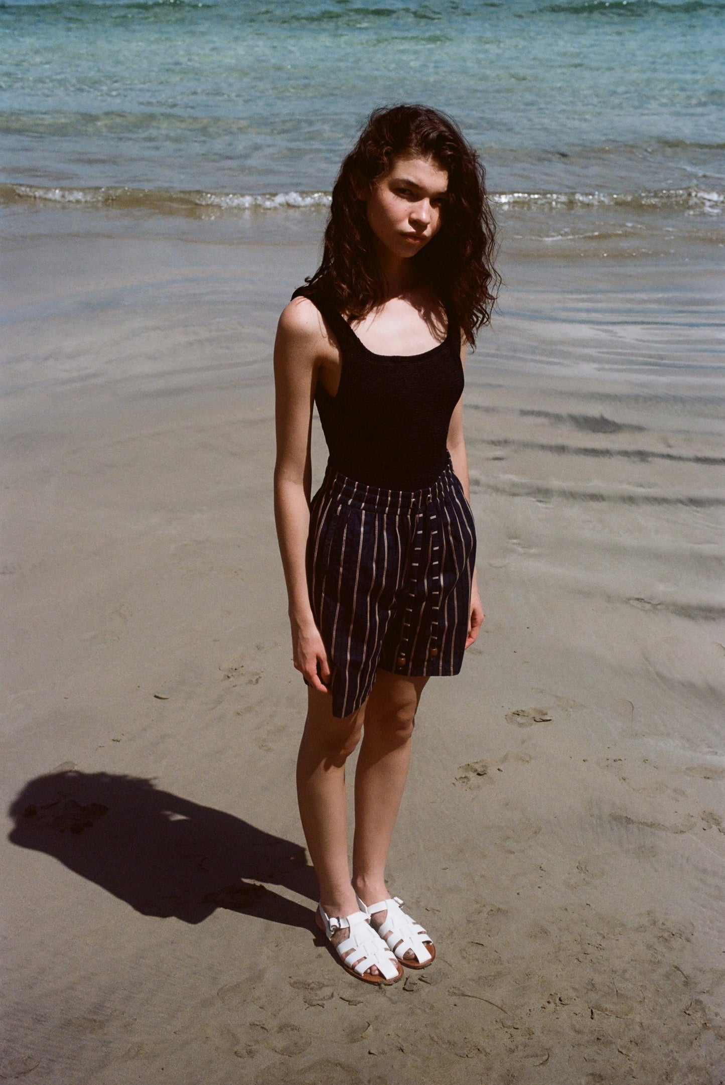 Easy-Going Shorts (Navy Jacquard Stripe)