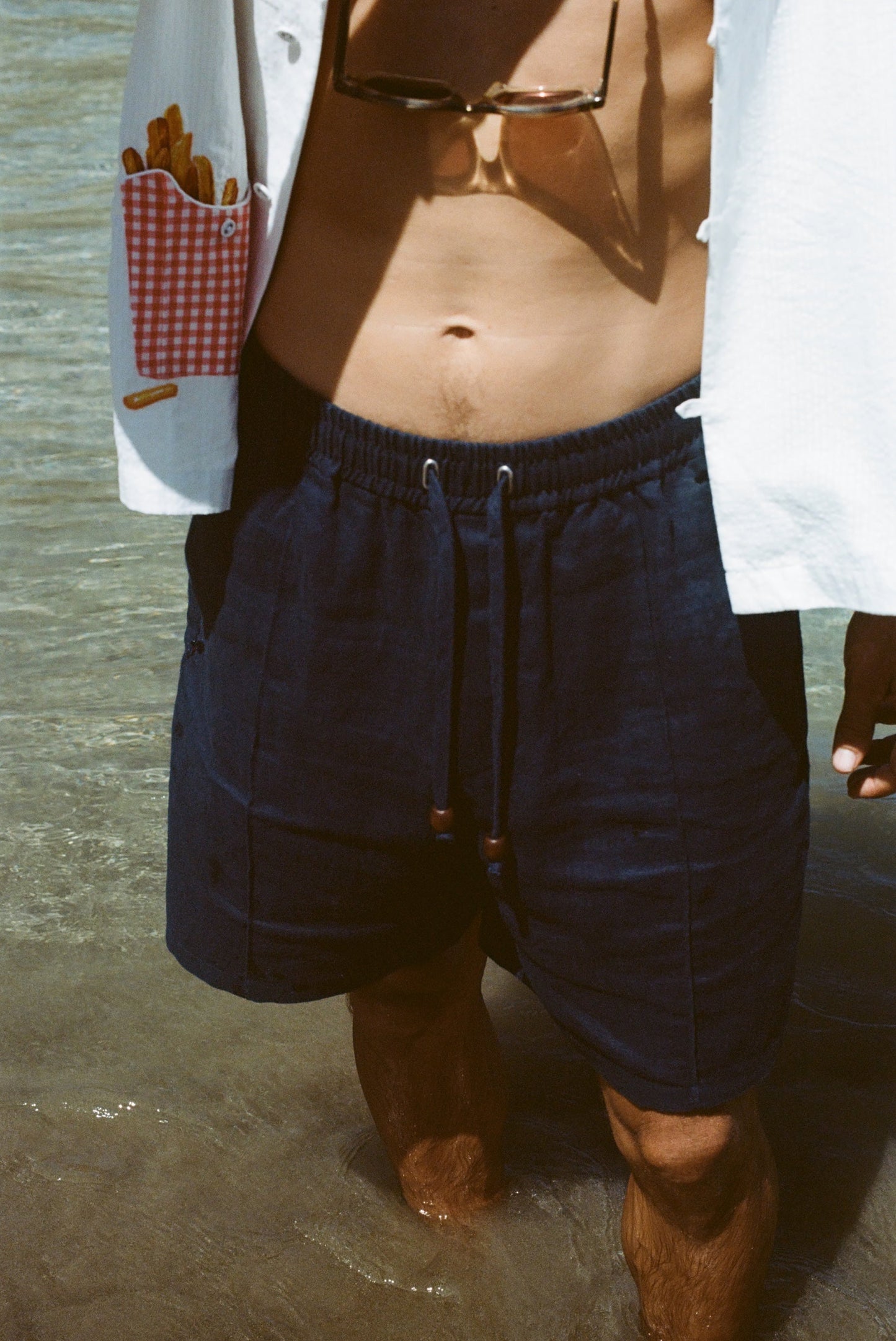 Easy-Going Shorts (Navy Linen)