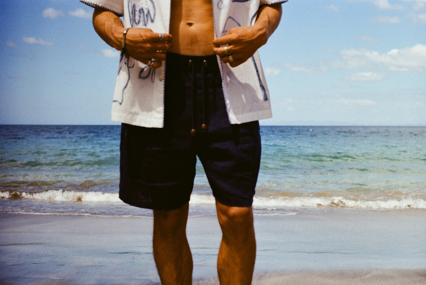Easy-Going Shorts (Navy Linen)