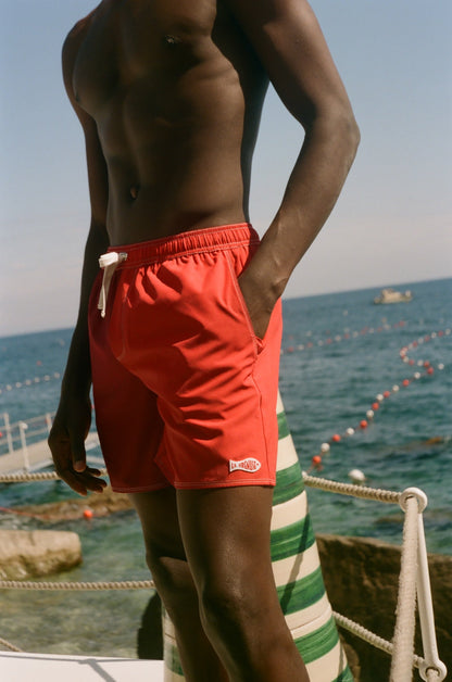 'Le Sirenuse' Guppy Trunks (Red)